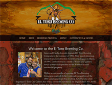 Tablet Screenshot of eltorobrewing.com